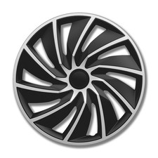 4 Stk. Radzierblende 17 Zoll Turbo Van Bus Wohnmobil in schwarz / silber | PETEX