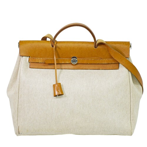 Hermes herbag canvas leder - hermes,