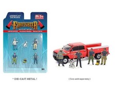 Firefighter Department Figure Set of 6 pieces - limited - American Diorama 1:64