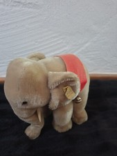 Steiff Elefant 17cm rote Satteldecke 60er KFS