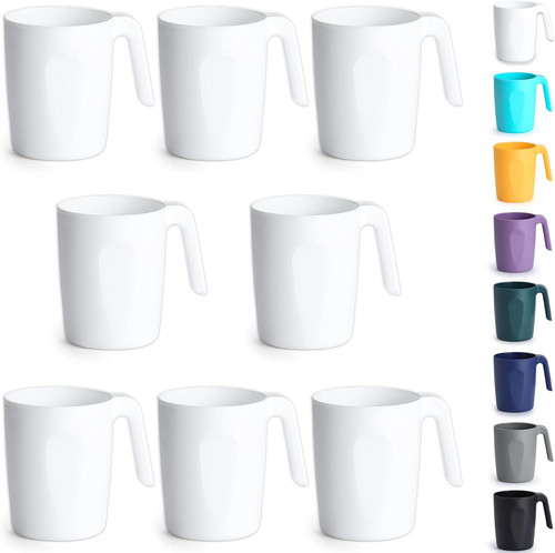 Weiße plastik kaffeetassen - weiße,