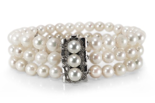 Dreireihiges perlenarmband - dreireihiges, 81