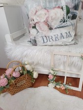 Shabby Chic Deko Set romantisch weiß rosa 