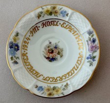 Antiker Rosenthal Porzellan-Unterteller – Silvester 1924, Hotel Esplanade
