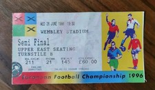 26.06.1996: Wembley: England vs Deutschland (Euro 96 Halbfinale) - Ticket Stub