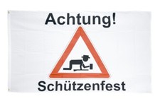 Fahne Achtung Schützenfest