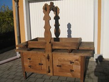  Wäschemangel antik Biedermeier ca.1820 Kasten-Kalt-Mangel Museumsstück Holz