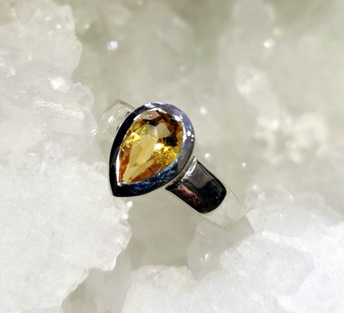 Ring mit citrin 925er - ring,