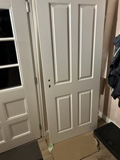 Innentür/ Zimmertür Landhaus Stiltür Weißlack plus Zarge DIN rechts