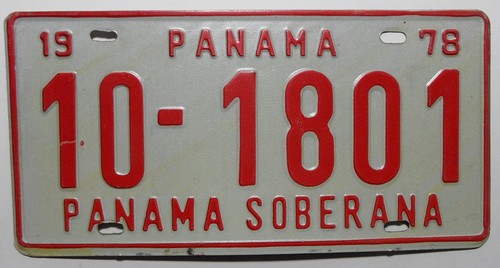 Altes nummernschild aus - nummernschild, panama