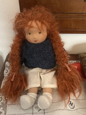 Käthe Kruse Waldorfpuppe Mädchen mit roten Haaren Zöpfen 