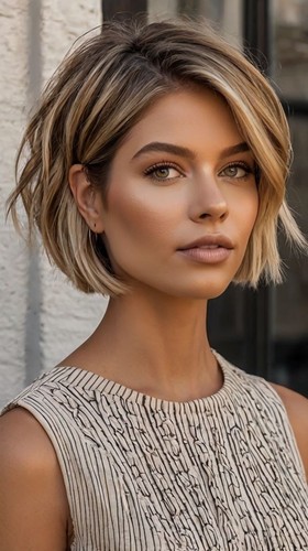 Kurze bob cut - cut, mit