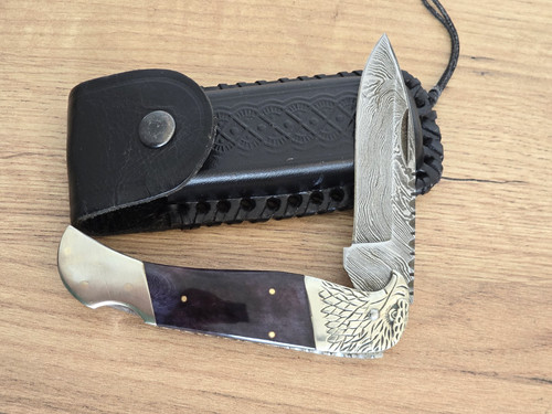 Damast klappmesser jagdmesser - damast,