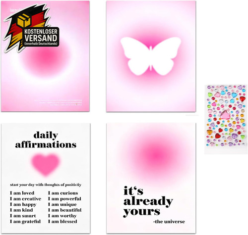 Aesthetic poster set rosa - aesthetic,