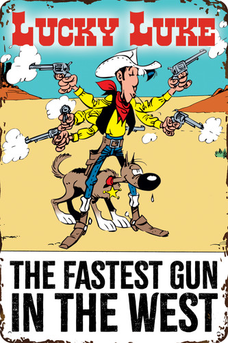 Lucky luke blechschild comic - luke,