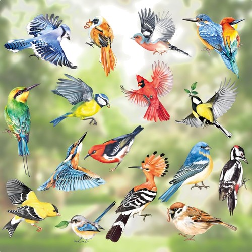 Fensterbilder vögel frühling - fensterbilder,