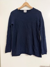 Dunkel Blauer 100% Cashmere Pullover Von Donna Lane Für Damen Größe S