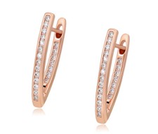 Luxus Ohrringe Creole Zirkonia