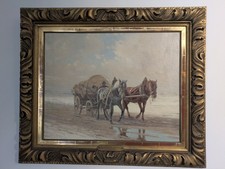 Antik Ölgemälde Heimweg Von