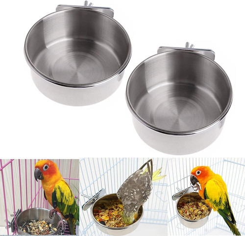 Stücke edelstahl vogelnapf - 2,