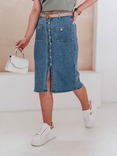 Damen midi jeans rock - midi,