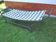 Gartenliege Hängematte outdoor mit Gestell Liegefläche ca. 90x200 cm ri699
