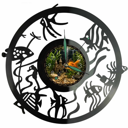 Goldfisch wanduhr aquarium - goldfisch,