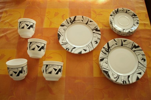 Arcopal black white - arcopal, white,