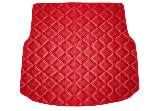 Rot kunstleder kofferraummatte - rot,
