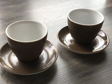 Walküre Bayreuth 2x Becher/Tasse + 2x Untertasse - braun matt