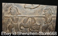 10" Altes China Hongshan Kultur Jade Primitive Mann Jagd Zeichenbrett