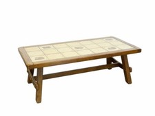 Couchtisch Tisch Wohnzimmertisch rustikaler Stil Eichenholz L: 157 cm (10323)