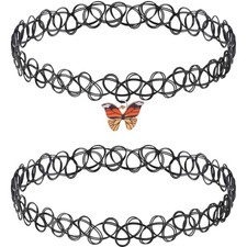 Schwarze Choker Halskette