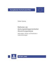 Methoden der deckungsbeitragsorientierten Abweichungsanalyse: Information, Anrei