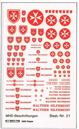Decals malteser mhd - 1:87,