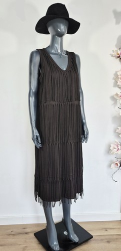 Wadenlanges fransenkleid kleid - wadenlanges,