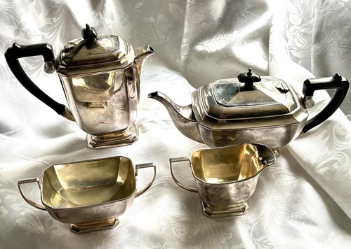 Art deco versilbertes service - art,