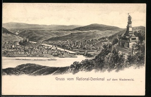Nationaldenkmal niederwald mit - niederwald,