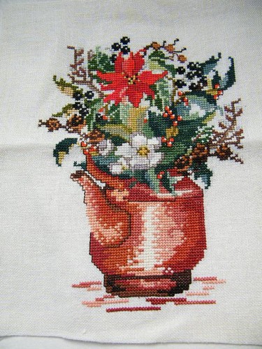 Kreuzstich stickbild blumen - stickbild,