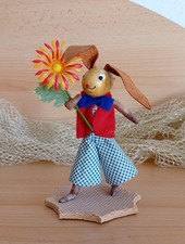 16x9cm Sebnitz Hase Blume