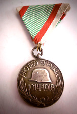 Weltkriegsmedaille 1914-1918 Ungarn "Pro Deo et Patria" an der Spange
