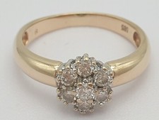 Bicolor Brillant Ring / 14kt 585 Gold / 0,20ct Diamant / 4,5g / RG66,5