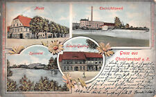  Christianstadt / Bober Krzystkowice Schulz Gasthaus Postkarte Bahnhpost 1904