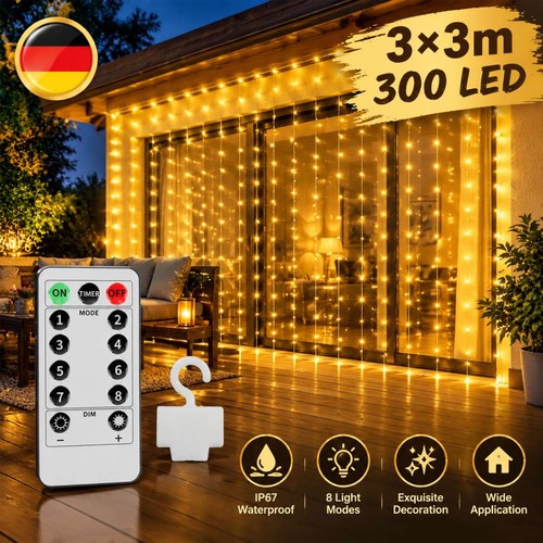 3x3m lichternetz 300 - 3x3m, led