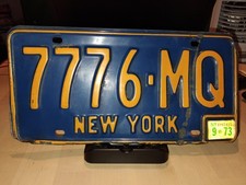2 Vintage KFZ Kennzeichen Bundesstaat New York/USA