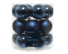 18 Weihnachtskugeln 4cm Glas
