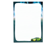 Schreibblock Rennauto