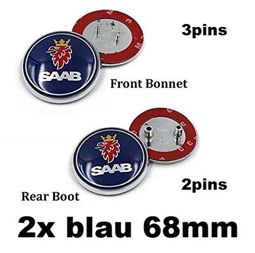 68mm saab vorne und hinten - 2x,