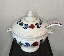 Boch Boerenbont Suppenterrine Mit Keramik Löffel