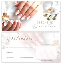 Geschenkgutscheine Gutscheinkarten Nagelstudio  Beauty Kosmetik Nail Nageldesign